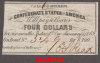 1861 $4 Confederate Bond Coupon