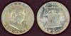 1950-D 50c US Franklin silver half dollar