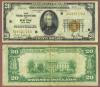 1929 $20 FR-1870-B New York City federal reserve bank note