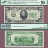 1934 $20 FR-2054-D Dark Green Seal "Mule" PMG GEM Uncirculated 65 EPQ
