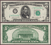 1950-C $5 FR-1964-F US small size federal reserve note