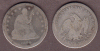 1859 25c US seated Liberty silver quarter