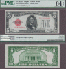 1928-A $5 FR-1526 US small size legal tender note red seal PMG Choice Uncirculated 64 EPQ 