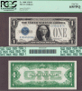 1928 $1 FR-1600 GEM-65PPQ US small size silver certificate Funny Back