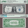 1935 $1 FR-1607 US small size silver certificate blue seal PMG Choice Uncirculated 65 EPQ