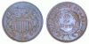 1868 2c collectable US two cent piece