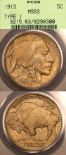 1913 5c Type-1 PCGS MS 63
