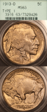 1913-D 5c Type-1 PCGS MS-63