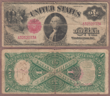 US Large Size Legal Tender Note 1917 $1.00 FR-36 Large legal tender note