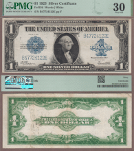 US Large Size Silver Certificate 1923 $1.00 FR-238 PMG Very Fine 30