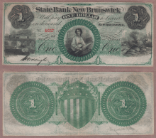 Obsolete Bank Note New Jersey - $1.00 - 18_ _'s