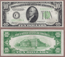 US Small Size Federal Reserve Note 1934-A $10 FR-2006-C