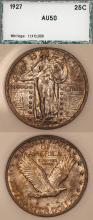 US Standing Liberty Quarter 1927 25c PCI AU 50