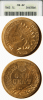 1862 1c US Indian cent copper nickel ANACS MS-62